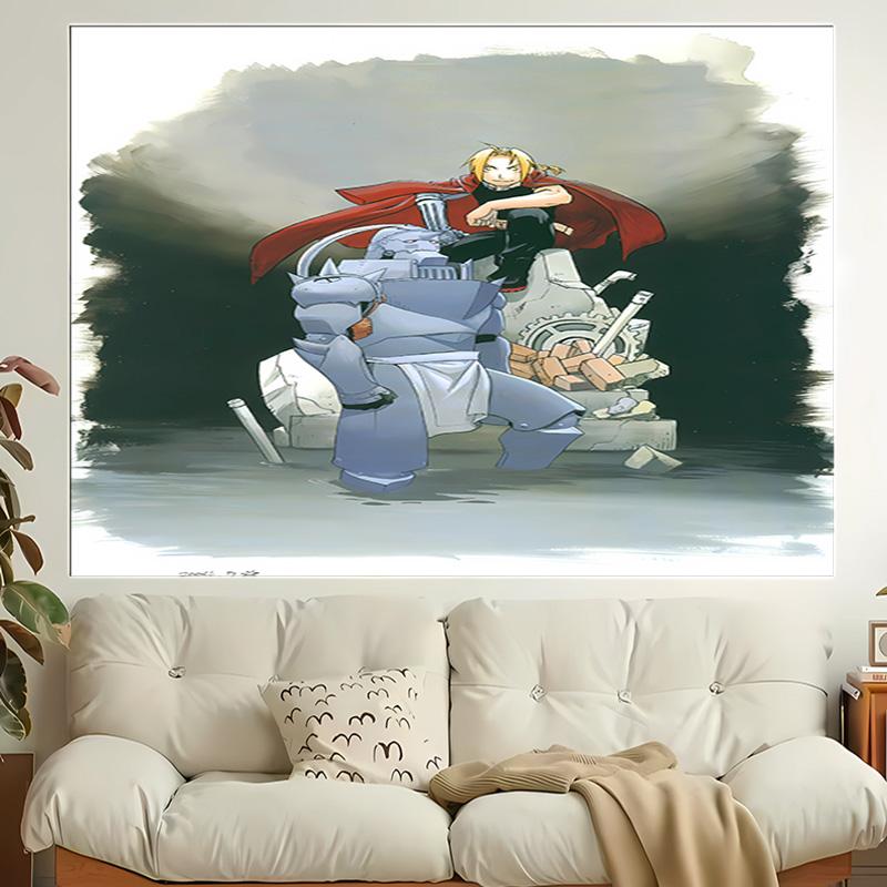 1pc Fullmetal Alchemist Tapestry, Living Room, Bedroom, Office, Party Decor, Ideal Festive Gift