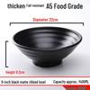 Black Frosted Threaded Melamine Ramen Bowl