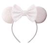 Mouse Ears Headband For Girls Adults 5'' Sparkly Sequin Bow Hairband Festival Party Travel DIY Hair Accessories