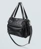 PIARI Synthetic Leather Two-Way Shoulder Bag (Black)