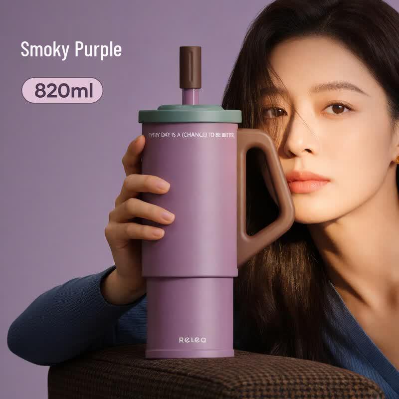 RELEA 820ml Insulated Straw Tumbler