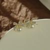 Sweet Korean High-End Bow & Pearl Earrings