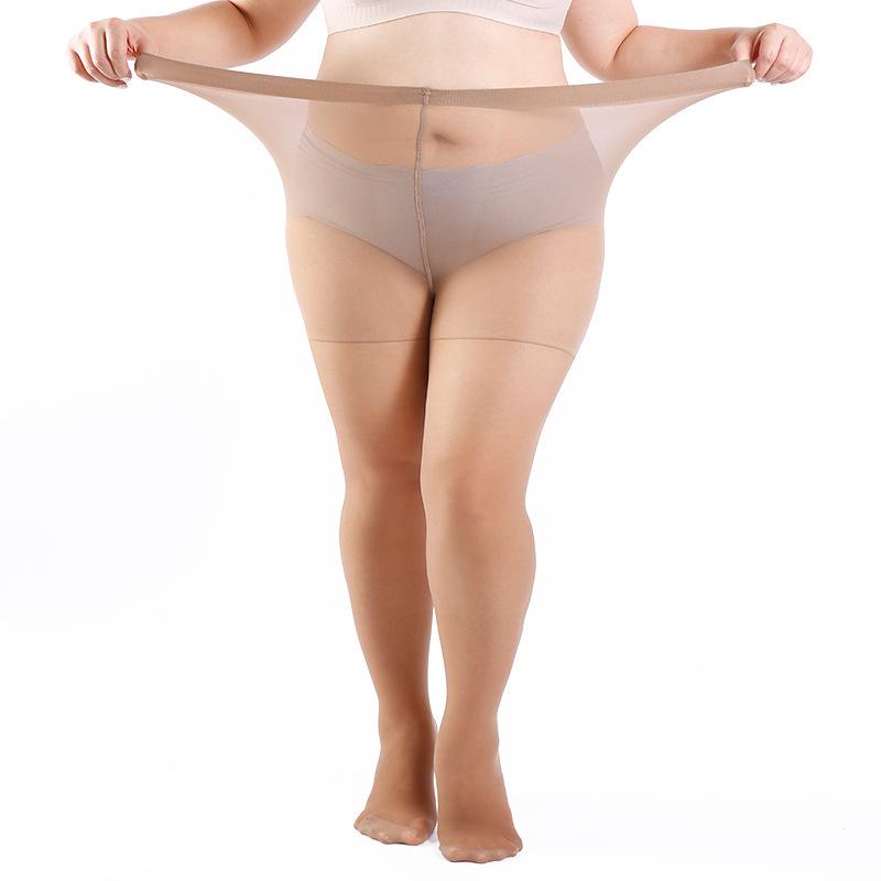 Plus Size 4Xl Women'S Pantyhose Seamless Tights With Non-Slip Waist One-Line Crotch Stockings 150Kg Body Russia Women'S Clothing