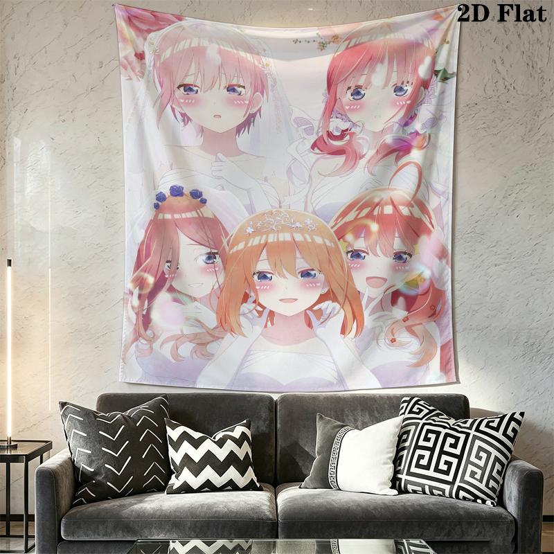Las Quintillizas Esenciales Tapiz de Pared Colgante Estético para Pared Manta de Tela Impresa Tapices Decorativos para Dormitorio Sala de Estar Decoración del Hogar