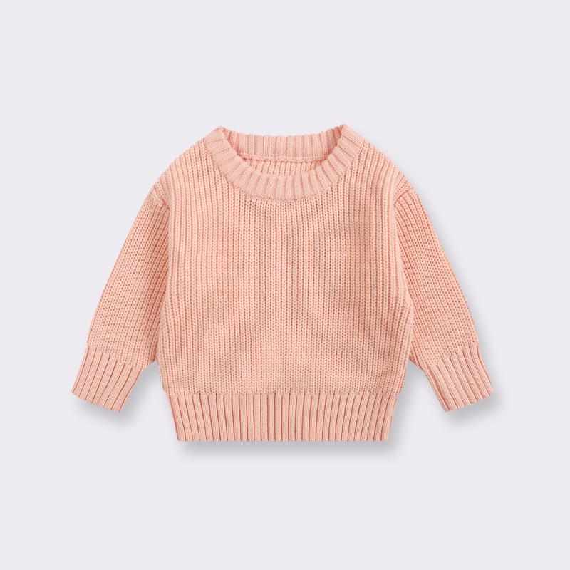 Infant Crew Neck Knit Sweater for Boys & Girls - Toddler Wool Pullover for All Seasons