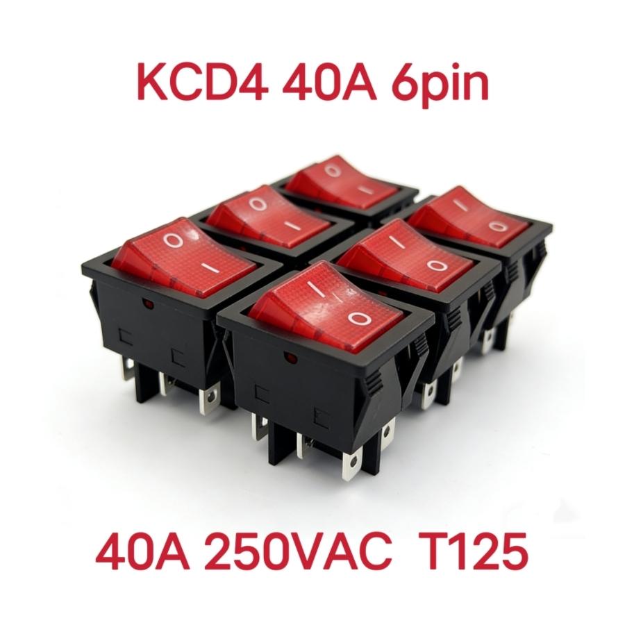 KCD4 40A 250V AC High Current,ON/OFF,Special For Eelding Machine,Sterling Silver Point,Rocker Power Button Switches Switches4