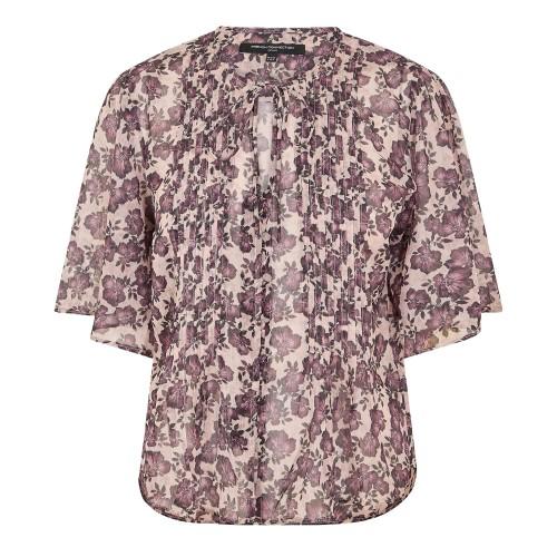 French Connection Womens/Ladies Elysian Floral Tie Neck Puff Sleeve Blouse