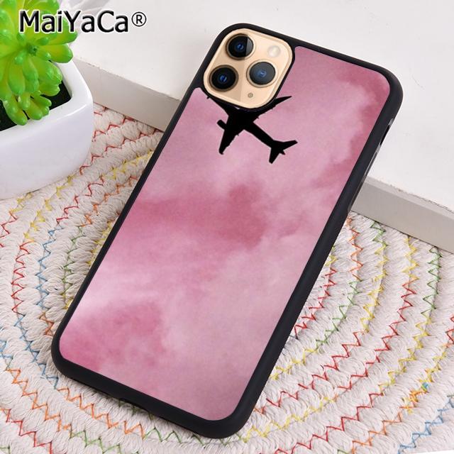 Pink Travel Aircraft Airplane Phone Case For iPhone 17 Air 16 pro max 15 14 plus 12 13 Shell Cover coque