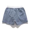 Men's Gingham Check Casual Shorts – Elastic Drawstring Waist Pocket Shorts for Summer Daily & Streetwear