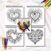 3pcs  Coloring Books - Bird, Cat, Mandala Patterns, Thickened 30 Pages, Spiral Bound, Perfect for Stress Relief, Gift Ideas