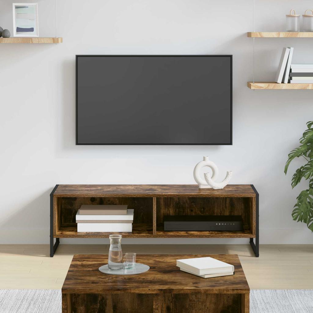 TV Cabinet Smoke Oak 100 x 36.5 x 30.5 cm Particleboard