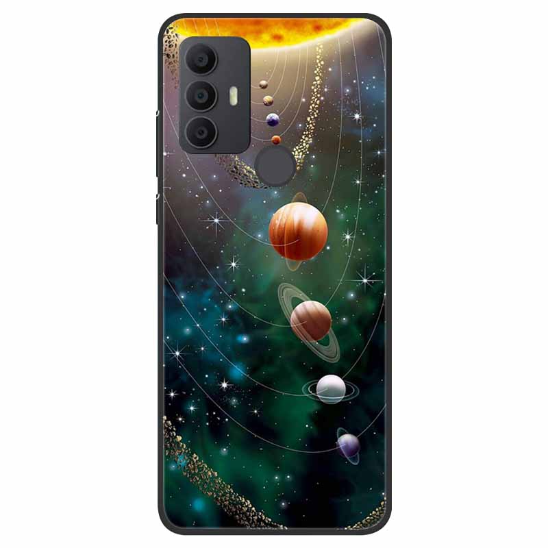 For TCL 30 SE Case Silicone Starry Space TPU Soft Back Cases For TCL 305 Cover Marble Painted for TCL 30SE TCL305 Fashion Bags