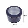 12Pcs Round Metal Tin Box Clear Window Iron Storage Box Tea Food Jar Candy Cake Boxes Jewelry Cream Cosmetic Container Empty Pot