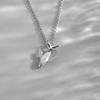 Trendy Men's Cold Style Whale Pendant Necklace - Long Sweater Chain