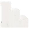 Vidaxl Pet Stairs, White, 40X37.5X35 Cm, Solid Pine Wood