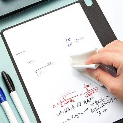 Juego de cuaderno de pizarra blanca reutilizable A5 con bolígrafo de pizarra, paño borrable, bloc de notas de cuero, planificador semanal, portátil y elegante para oficina