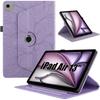 Case for iPad Air 13 Inch (M4/M3/M2 2026/2025/2024) Purple Synthetic Leather Rotating Case with Tree Pattern