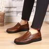 Men's Casual Genuine Leather Shoes Breathable Comfortable Men's Loafers Business Oxford Leather Flats Shoes Breathable Dad Shoes