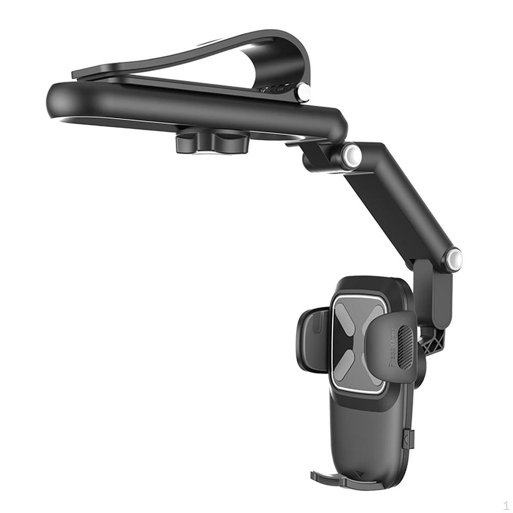 Car Phone Holder Auto for Sun Visor Clamp Mount Sturdy Universal Rearview Mirror