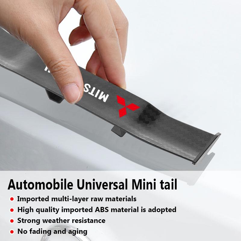 Carbon Fiber Look Car Mini Rear Spoiler Mini Wing Small Model For Mitsubishi Lancer Ralliart 10 3 9 EX Outlander 3 ASX L200