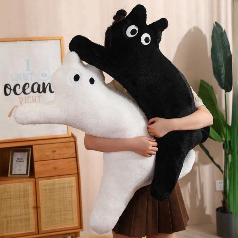 Cute Soft Cat Pillow Stuffed Plush Toys Cartoon Funny Style Kitty Doll Comfort Cushion Decoration Children Kawaii Birthday Gift