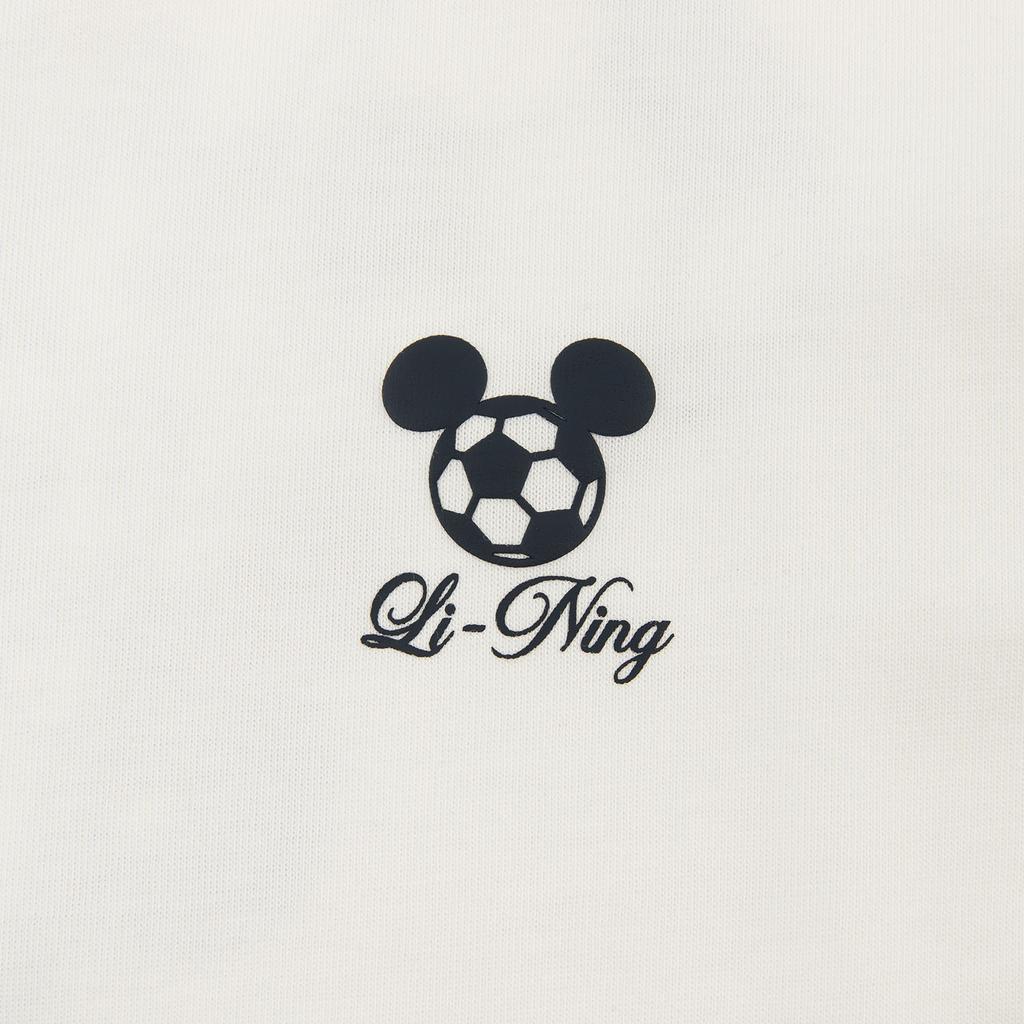 Li Ning Disney Collaboration Series Loose Fit Round Neck Graphic Print Letter T-Shirt Women tops AHSW652-1