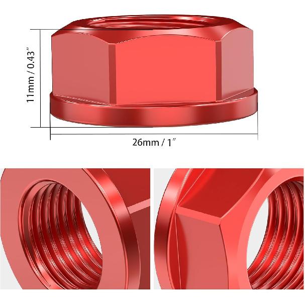 NICECNC M16XP1.5 Front Axle Shaft Lock Nut Dirt Bike Compatible with Honda CR125R CR250R 02-07 CRF250R 04-21 CRF450R 02-21 CRF250RX 19-21 CRF450RX