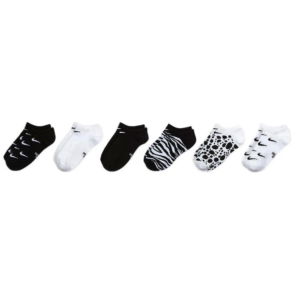 Nike Kids Socks 6 Pack Black White Kids' DA2407-902