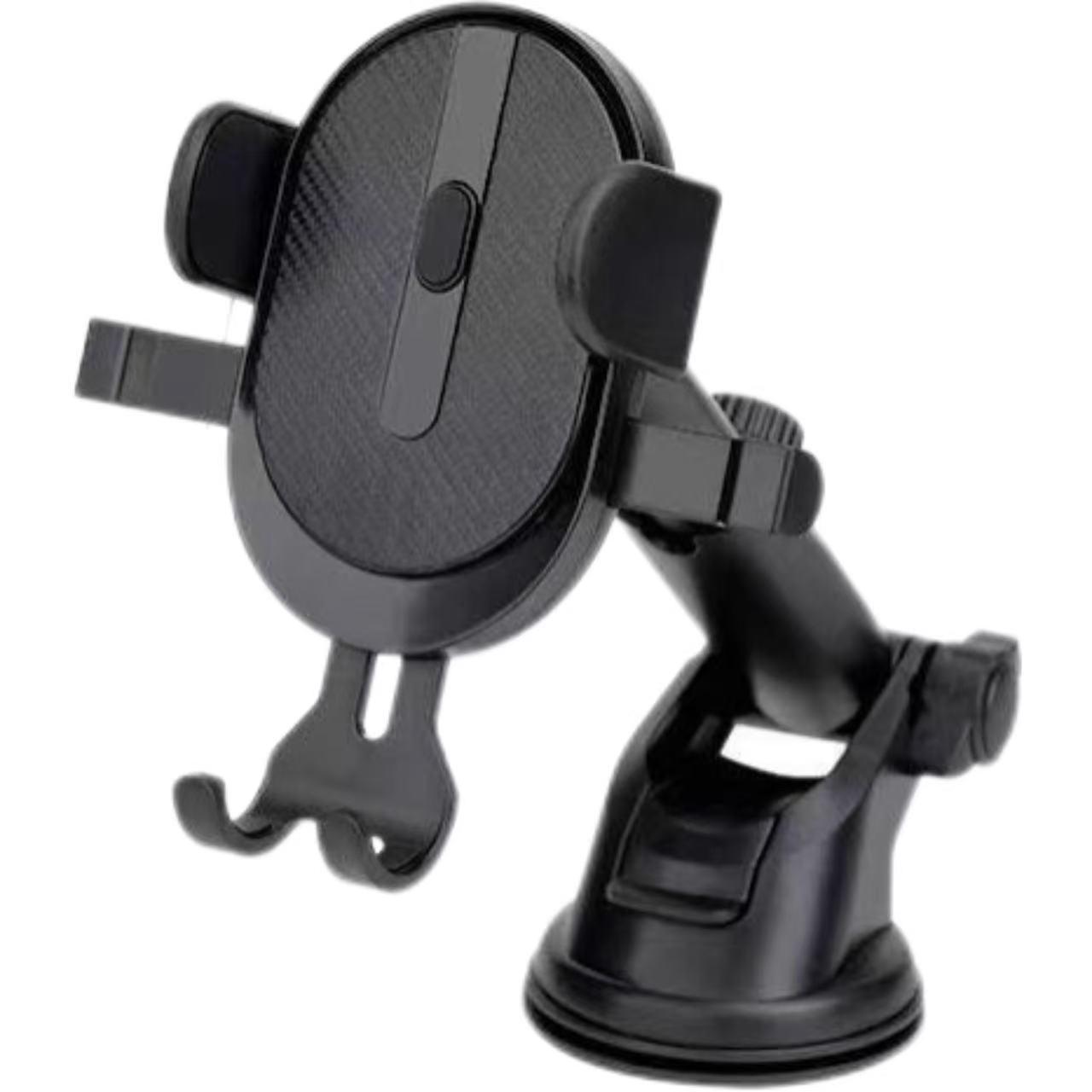 

Universal Adjustable Car Phone Holder with Suction Cup - Stable, No Shake Dashboard & Desktop Mount чёрный
