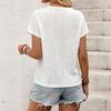 Women's Fashion Casual Summer Spring Colour Block Print Short Sleeve V-Neck Blouses & Shirts