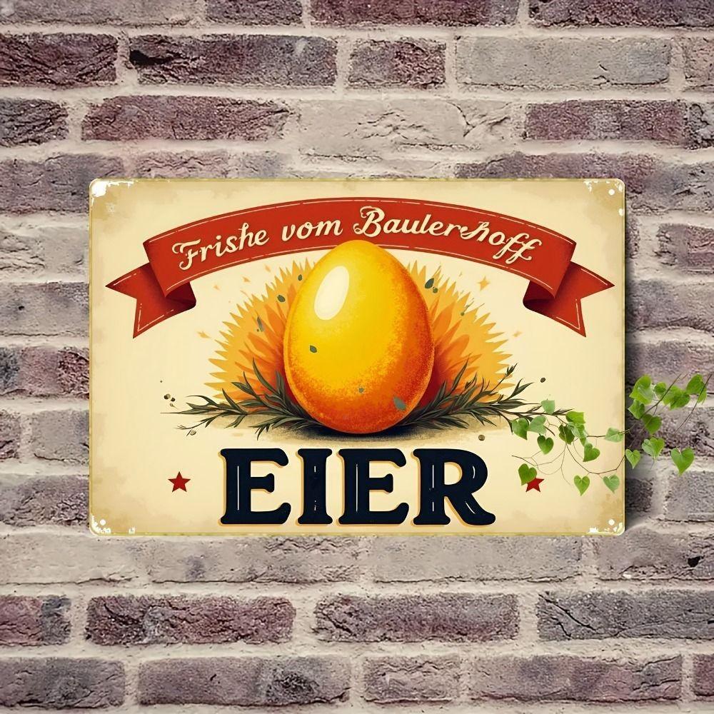 Easter Rabbit Metal Tin Sign Wall Art Decor 20x30cm