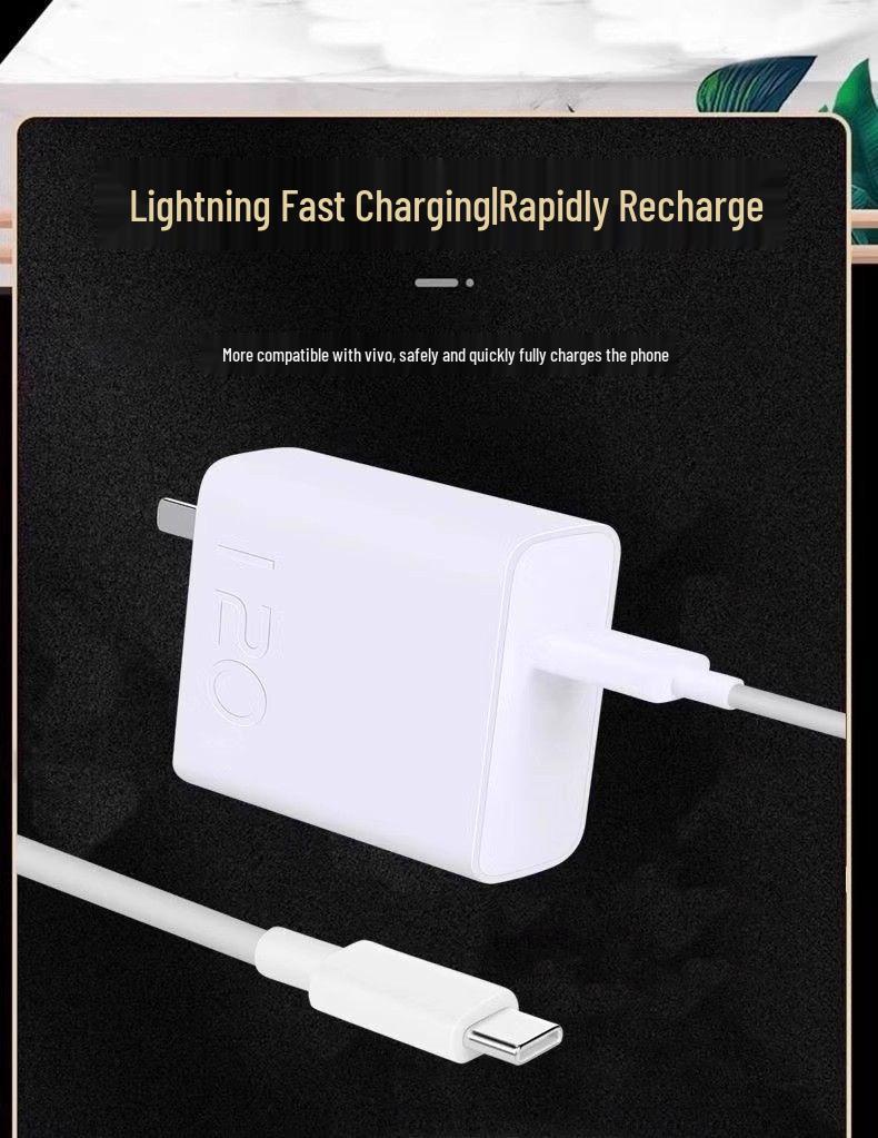Gallium Nitride Fast Charge Cable for vivo 120W Charger, Compatible with iQOO Neo 8/9/10 Pro and X90s/X100