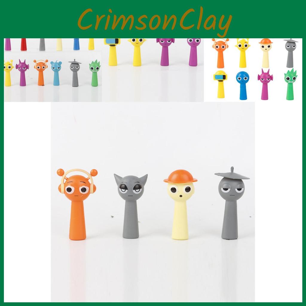 Colorful Sprunki Rhythm Box Pvc Figures Set Anime Style Collectible Blind Box Toys