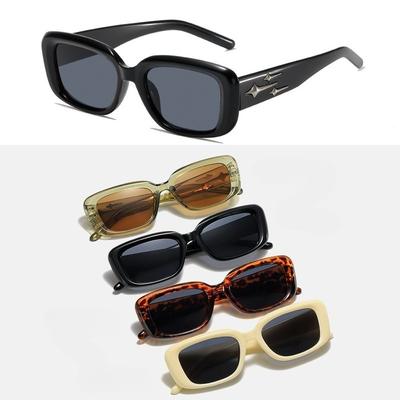 Square Gradient Sun Glasses Luxury Brand Small Rectangle Sun Glasses Street Photo Sunglasses Sun Protection
