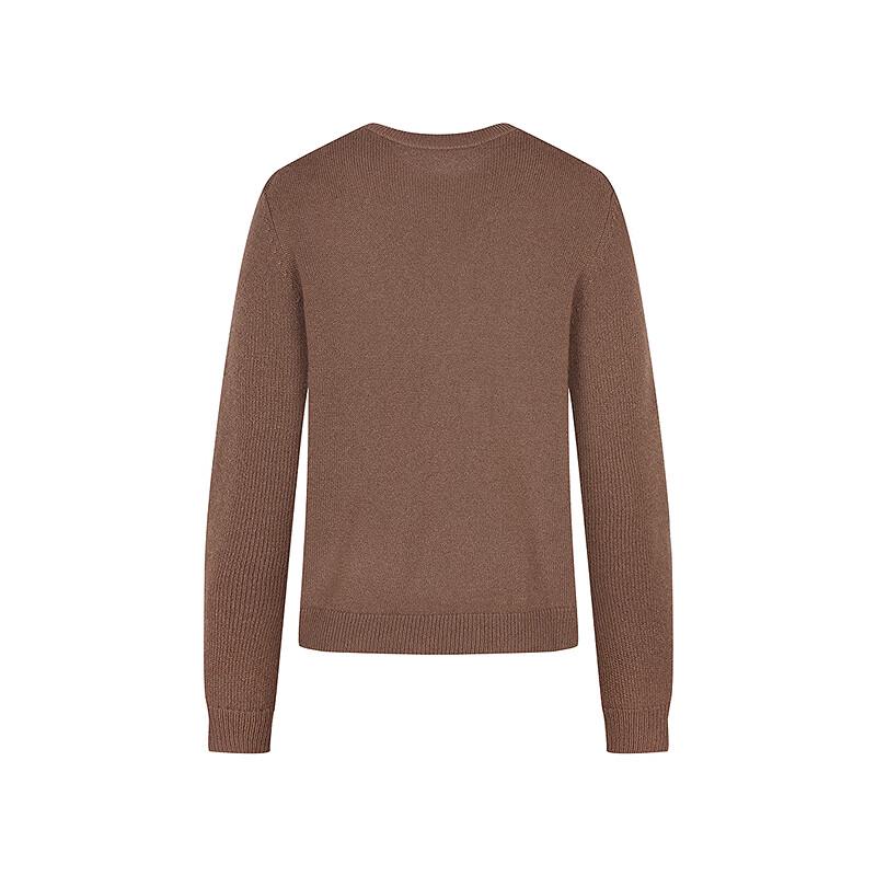 LESS 2025 Spring Round Neck Cashmere Pullover Sweater