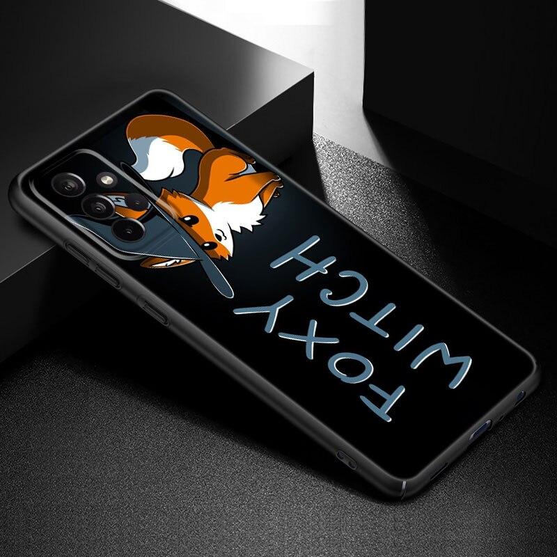Roztomilé kreslené pouzdro na telefon Animal Fox pro Samsung Galaxy A21 A30 A50 A52 S A13 A22 A32 A33 A53 A73 5G A11 A12 A31 A51 A70 A71 A72
