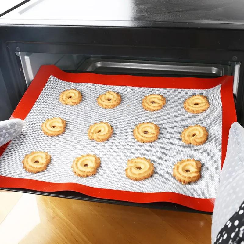 40*30cm Silicone Baking Mat Macaron Pizza Dough Maker Pad Sheet Non-stick Cake Dessert Cookie Baking Pad For Oven cozinha