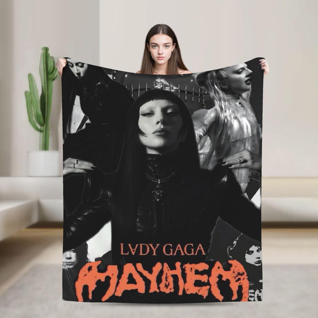 Lady Gaga Mayhem 2025 Album  Blanket  Super Soft Plush Bedding Throws For Couch Chair Travel Flannel Bedspread Bed Cover