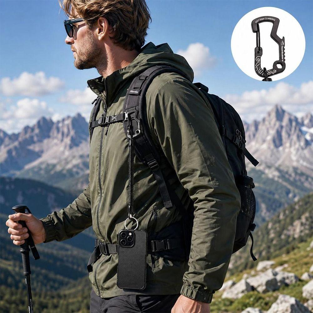 1/2/5pcs Anti-lost Outdoor Retractable Spring Elastic Rope Fishing Lanyards  for Camping Hiking