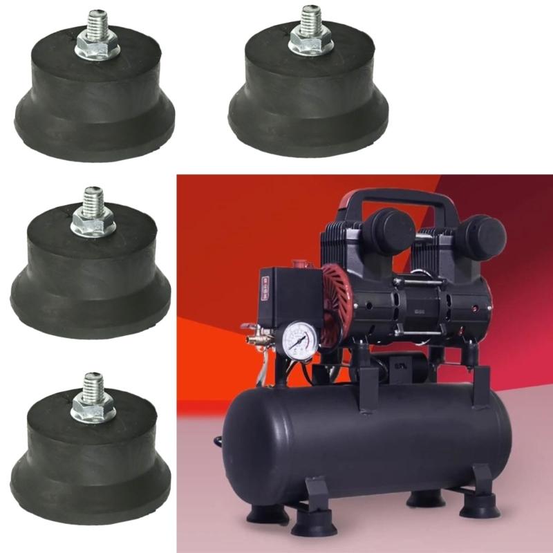 Large Anti Vibration Air Compressor Feet With Mounting Hardware Set Of 4 Rubber Pad For Stability Noise Reduction In Pneumatic Tool