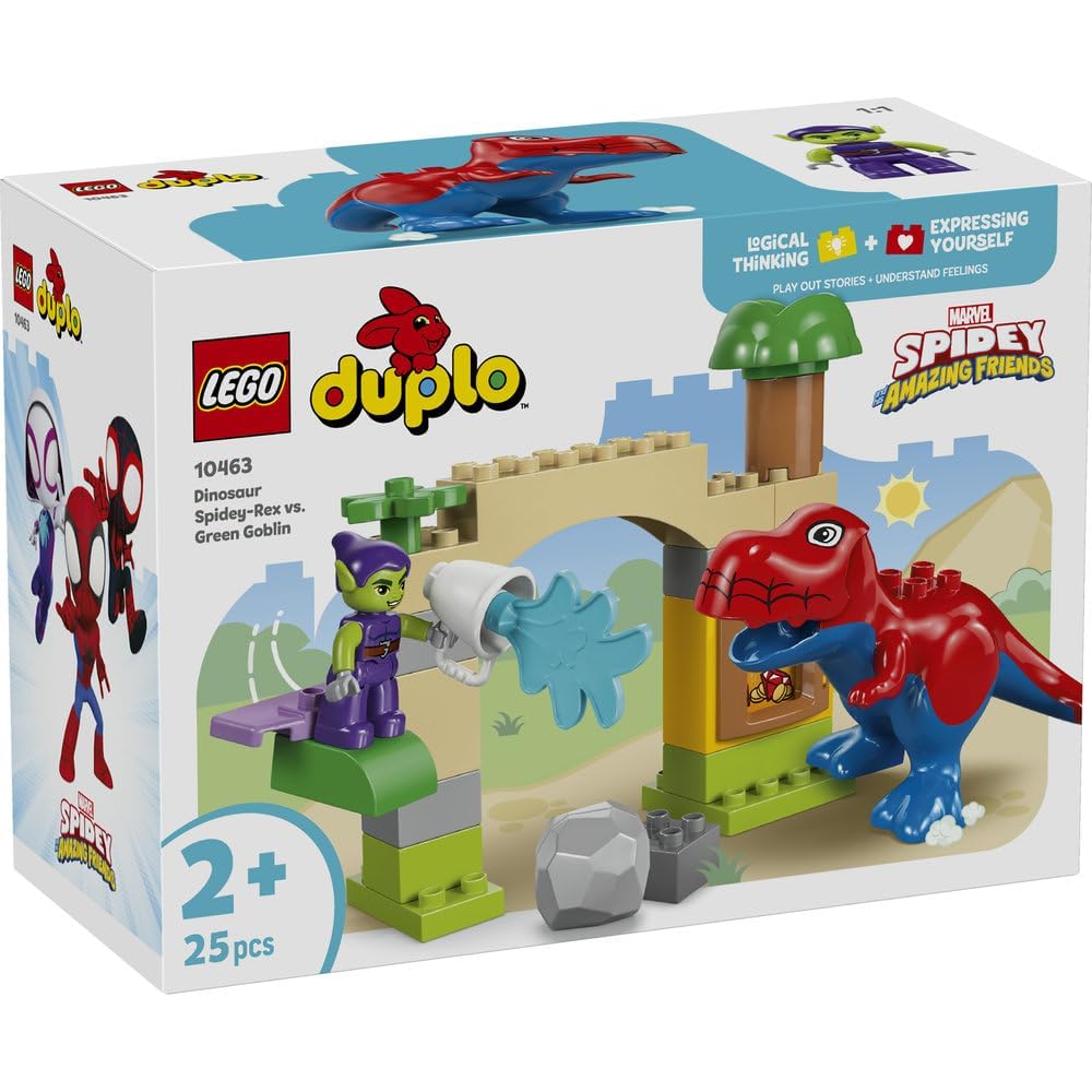 LEGO Duplo Spidey and Green Goblin Building Block Toy for Kids Ages 1.5 to 4 Educational Playset 10463