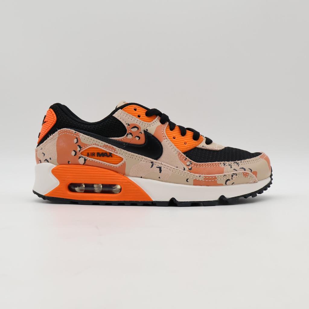 IF1721-201 Nike Air Max 90 PRM Bio Beige Safety Orange Phantom Black (Men's)