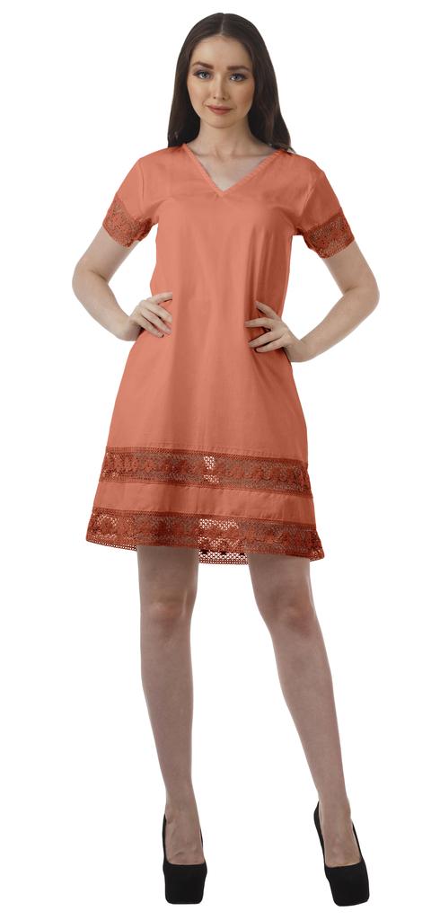 Moomaya Cotton Flex Casual Solid Beach Summer Outfit Womens Cocktail Dresses