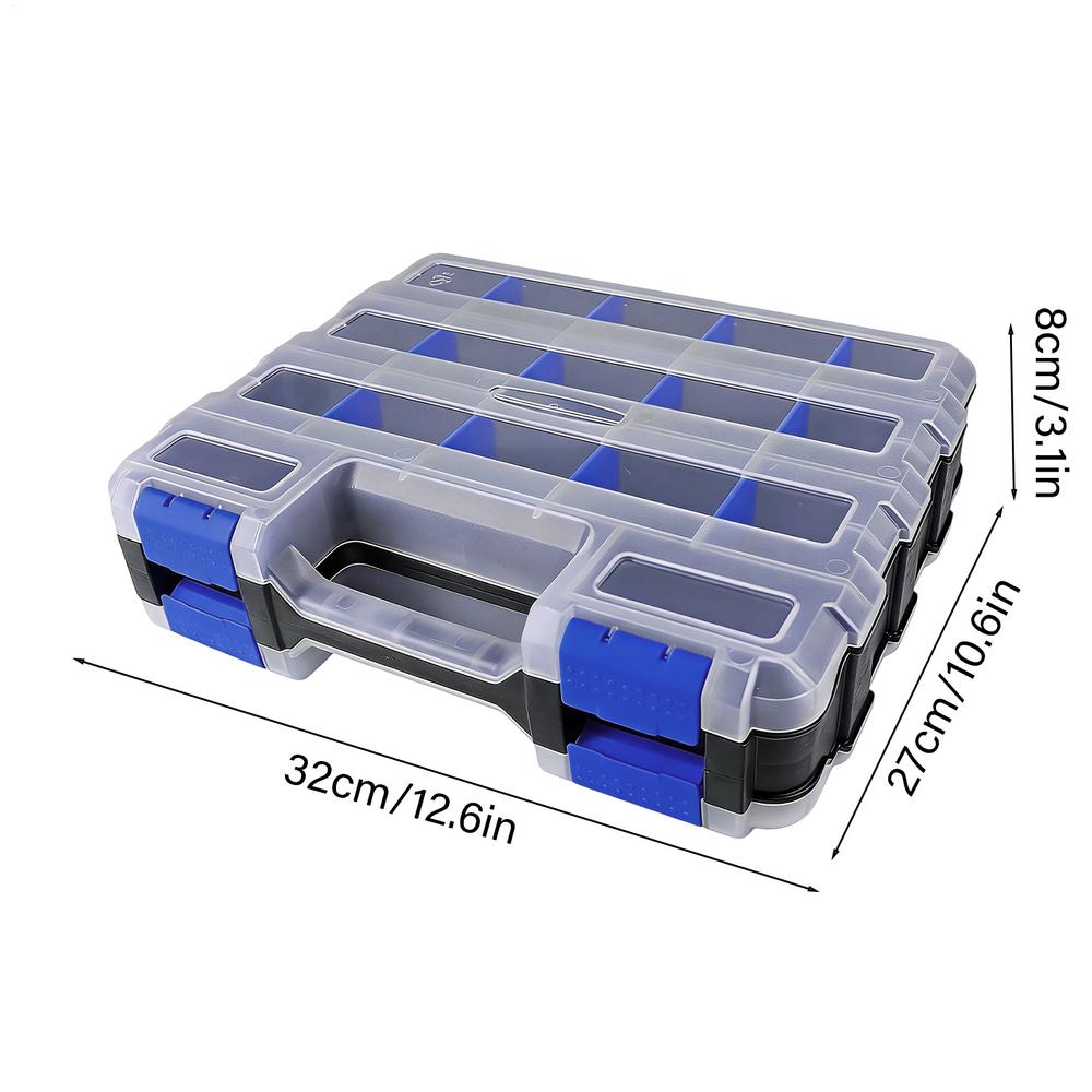 34-compartment Screw Organizer Box Screw Craft Jewelry Organizer Box Metal Parts Hardware Tool Screwdriver Repair Tool Box