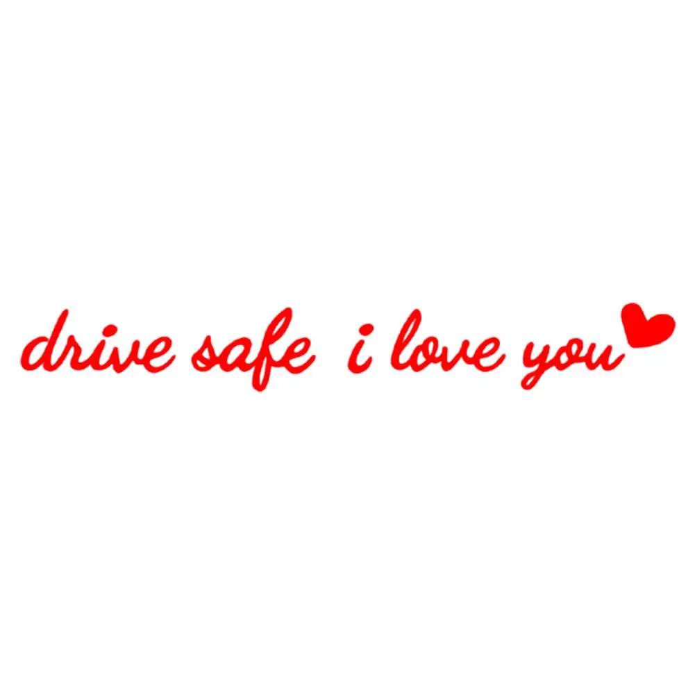 Universal Car Safety Mirror Window Sticker Decal Drive You I Love Decals Interior Safe Automotive Decor J9G3