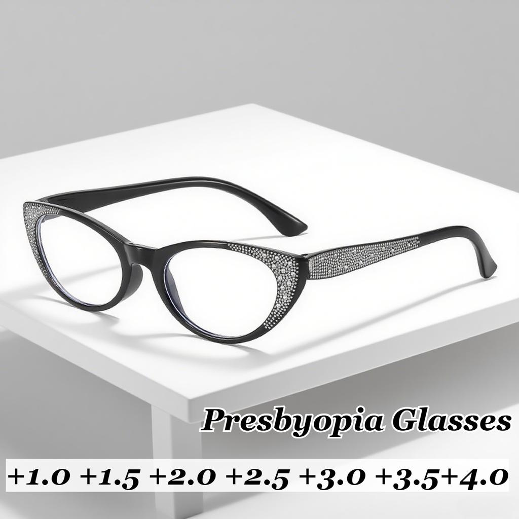 Neutral Fashion Luxury Reading Glasses High-definition Transparent Lenses Blue Light Blocking Farsighted Glasses for Men Women