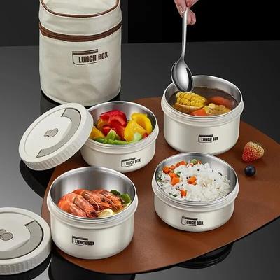 Lunch Box Set di contenitori per il pranzo isolati portatili Bento impilabile in acciaio inossidabile Thermos Lunch Box Lunchbox Bento Case