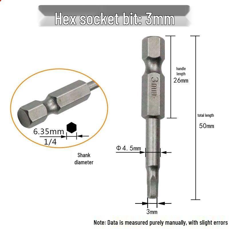 Sechskant Starke Magnetische S2 Schraubendreherbit für Handbohrmaschinen und Elektrische oder Pneumatische Schraubendreher