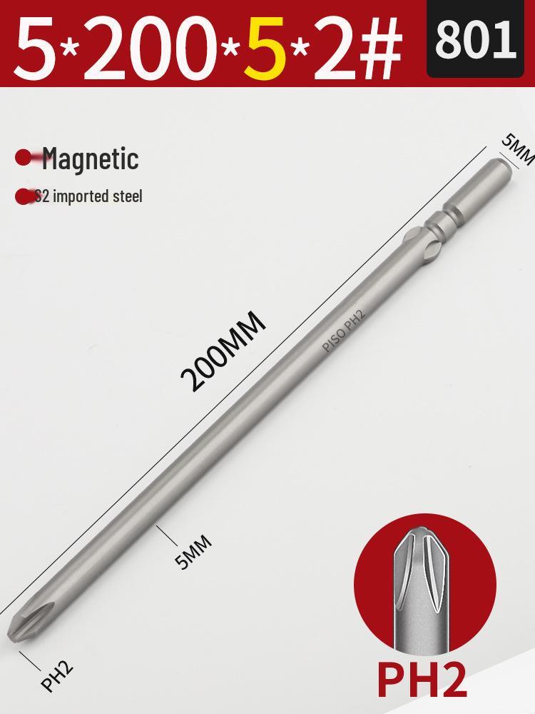 Imported S2 Steel 5mm Magnetic Electric Screwdriver Bits (801/800), 101-Piece Set