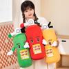 Cartoon Fire-Extinguisher Plush Toy Sofa Neck & Back Cushion Pillow Fire-Protection Style Stuffed Doll Toy Cylindrical Plush Pillow Toy Birthday